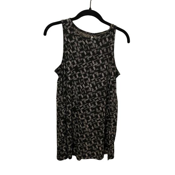 Banana Republic Tops - Banana Republic Black and White Sleeveless Geometric Tank Top - Size Small